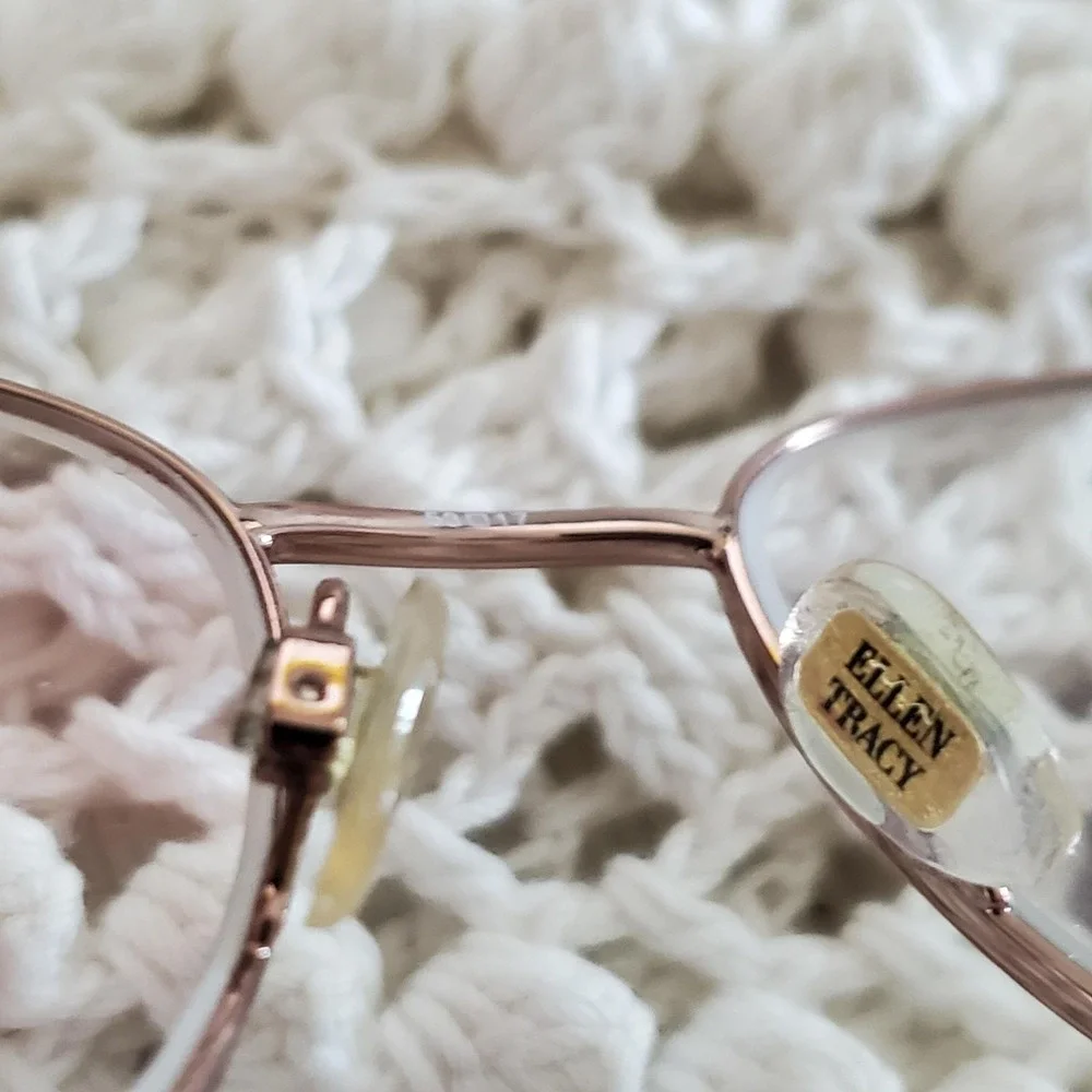 Ellen Tracy‎ Edina Eyeglass Frames Womens 53-17-135 Wine Gold Square FRAMES ONLY